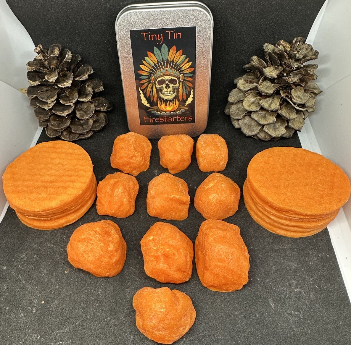 Fire Starting Kit Fire Discs Ferro Rod Magnesium Bug Out Bag Survival Fat Wood