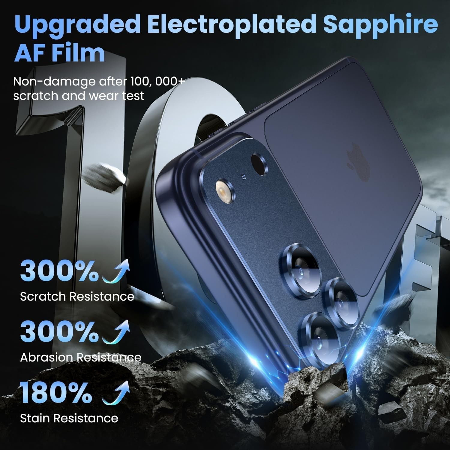 For Apple iPhone 17 Pro Max / 17 Pro Metal Tempered Glass Camera Lens Protector