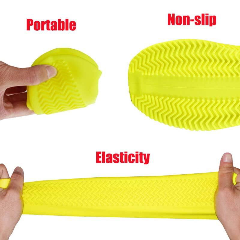 Anti-slip Silicone Rain Shoe Covers Reusable Waterproof Shoes Cover Protector