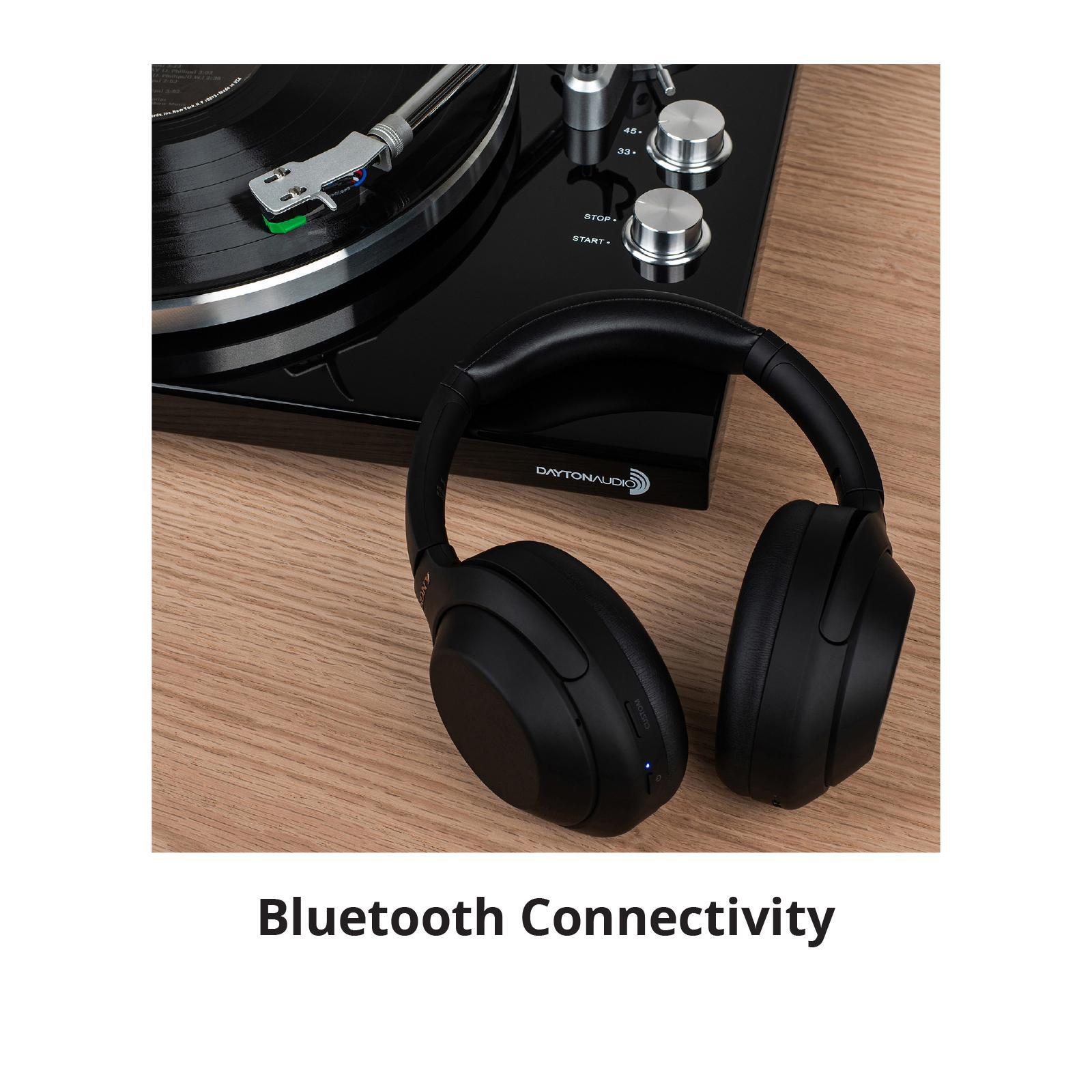 Dayton Audio TT-1BTB Belt Drive Turntable with USB, Bluetooth,Audio Technica AT-