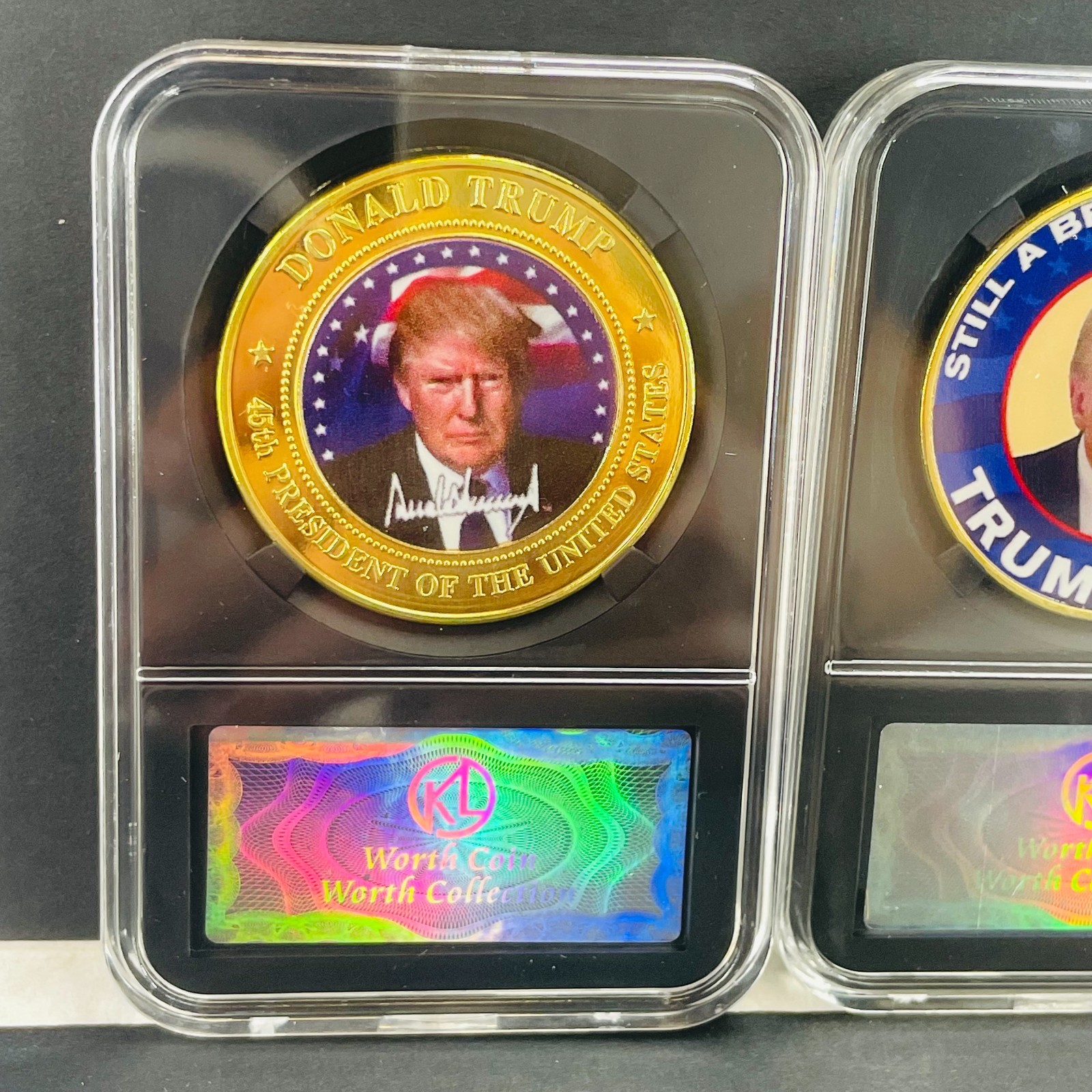 2024 Donald Trump President Gold Commemorative Challenge Coin (3 Pcs Set) MAGA