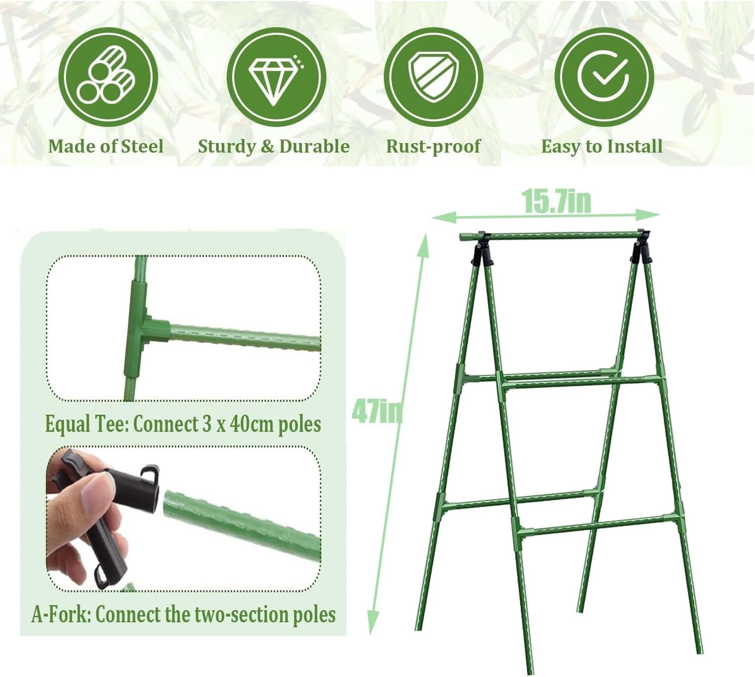 Cucumber Trellis Garden Trellis Arch Trellis, Tall Metal Trellis for Climbing...