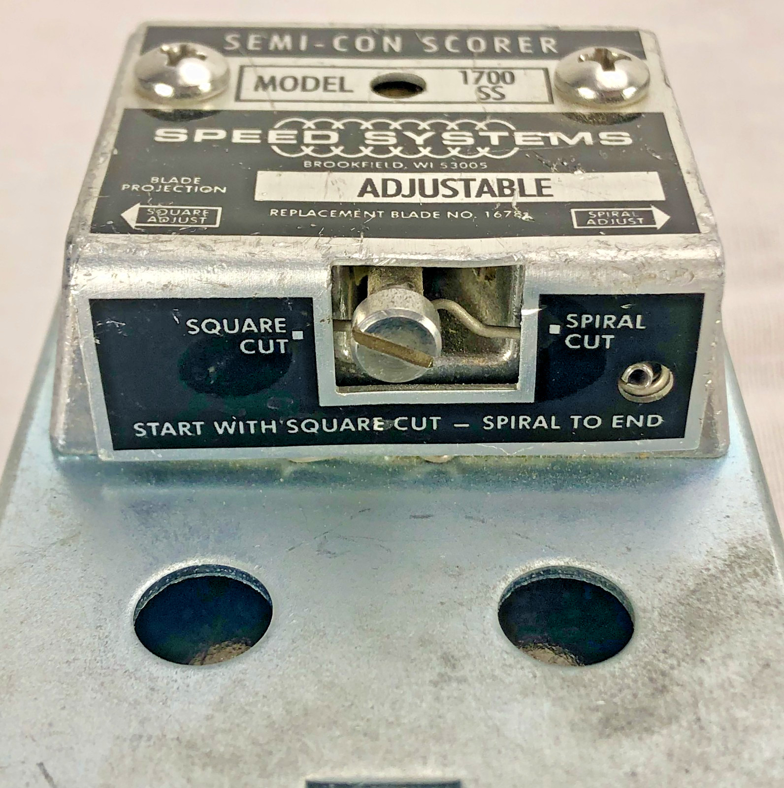 Speed Systems 1700SS Semi-Con Adjustable-Depth Scoring Tool 0.5 - 2.0 in