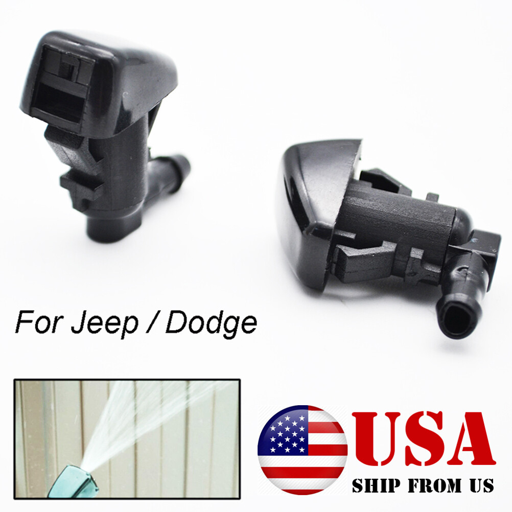 2Pc Front Windshield Wiper Washer Jet Nozzle Spray For Jeep Grand Cherokee WK2