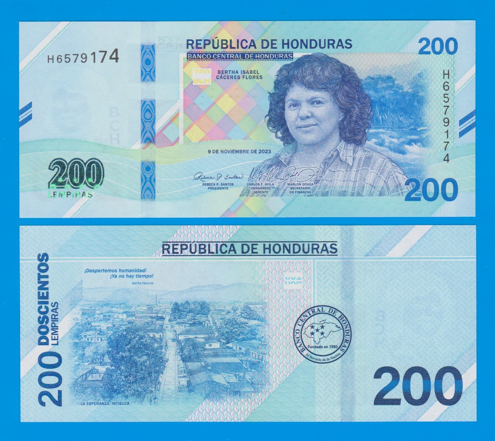 NEW 2026 !! Honduras 200 Lempiras P 114, 2026 (2023) UNC Bertha Isabel Flores.