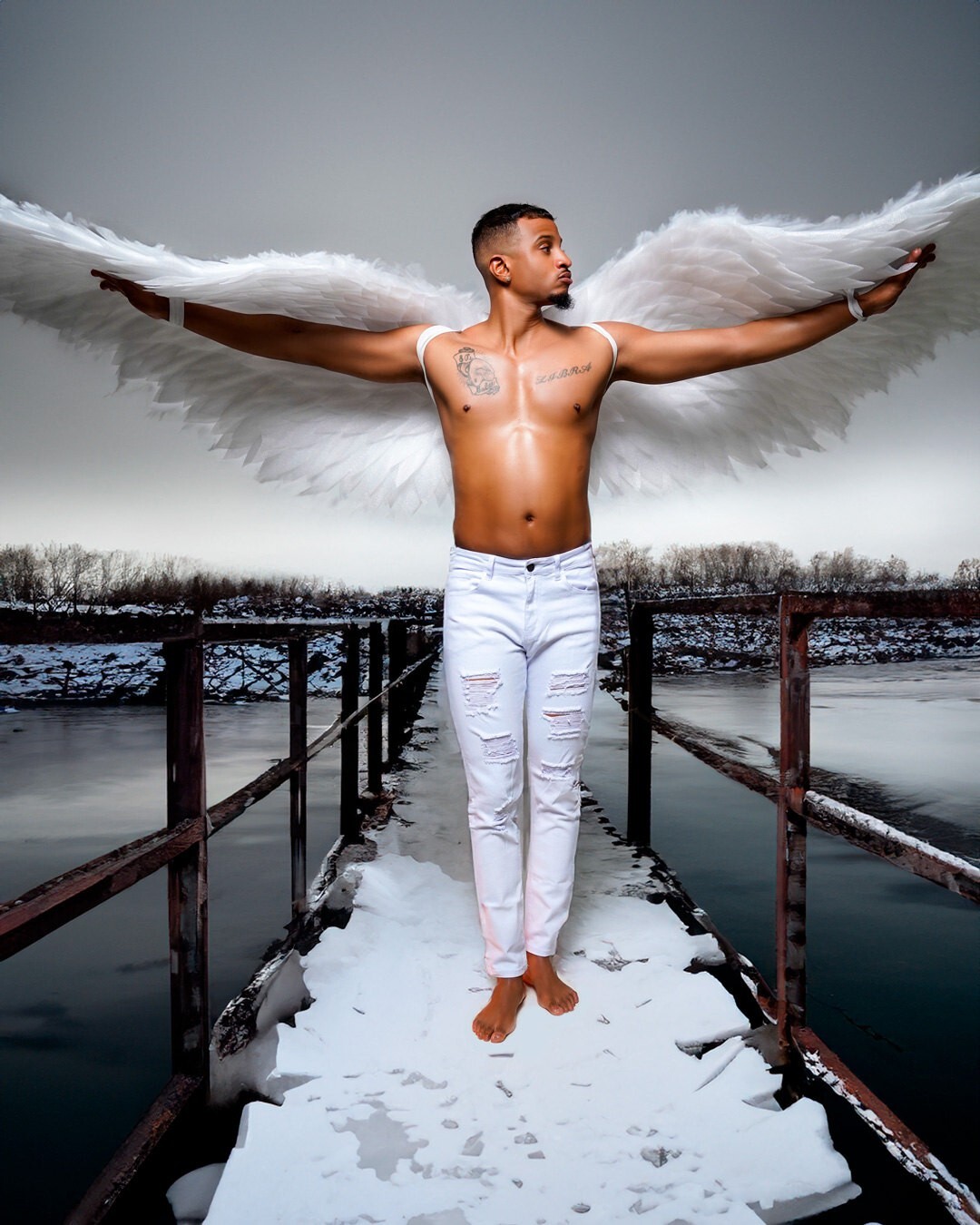 Big Dancing White Angel Movable Wings Cosplay Wedding Men Women Photo Props