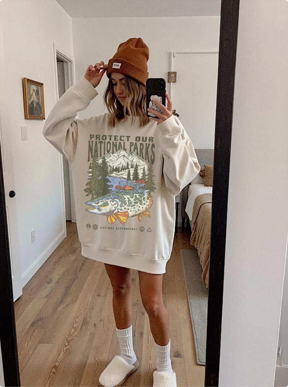 Vintage Protect Our National Parks Sweatshirt Travel Gift Trip Souvenir Tee