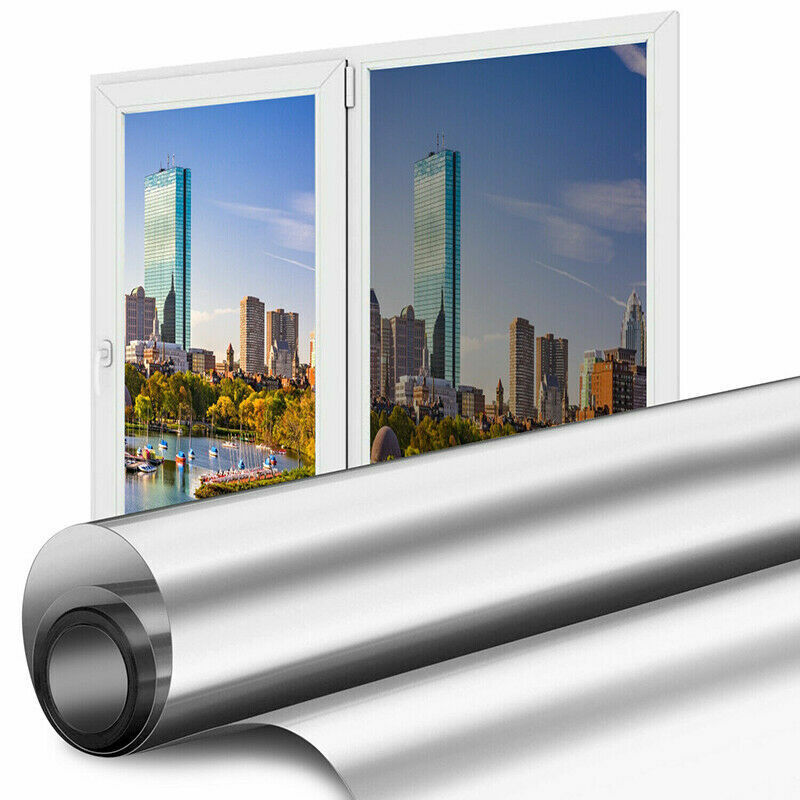 One Way Mirror Window Film Heat UV Reflective Privacy Tint Foil For Home Office