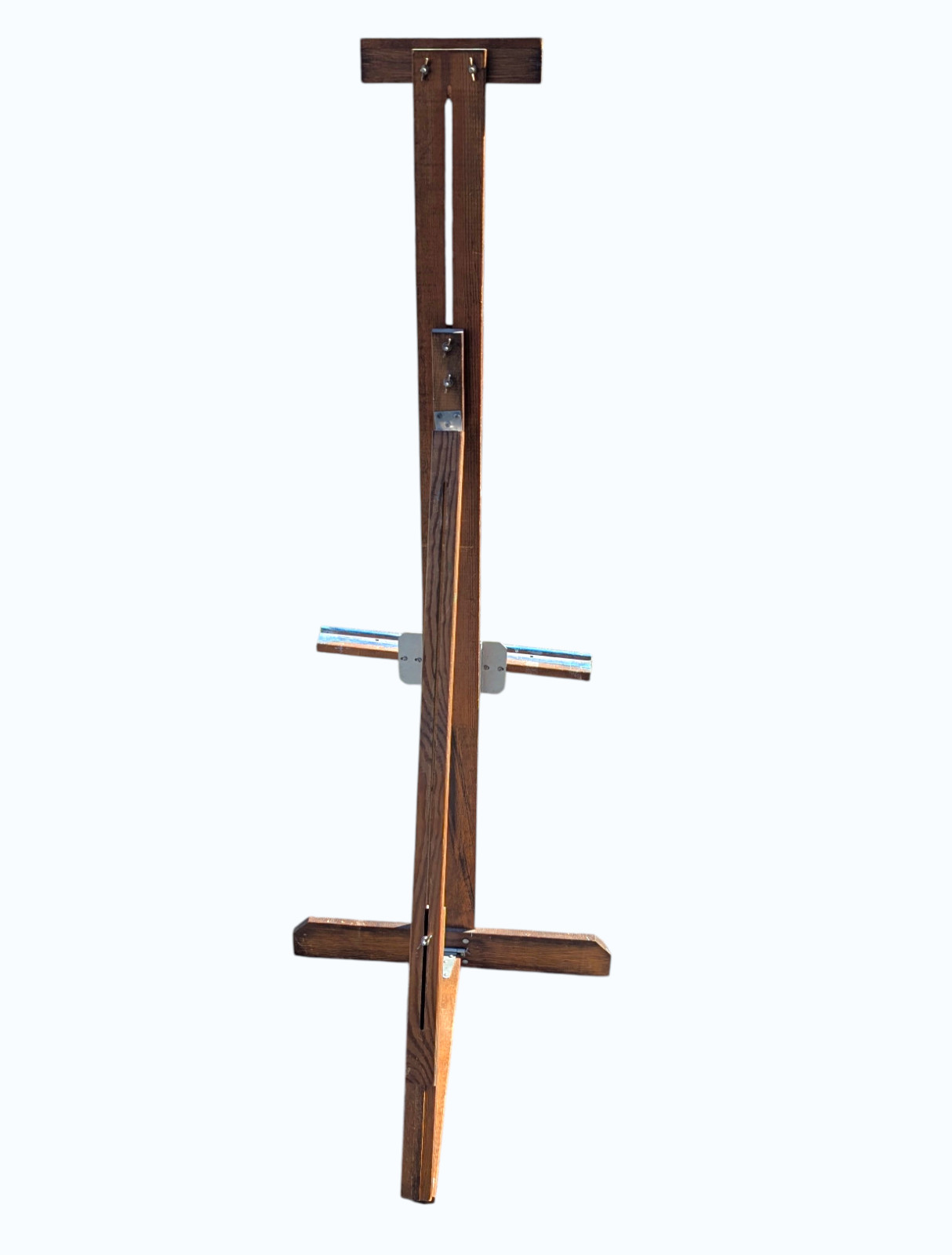 Antique Anco Bilt Large Wooden Floor Easel Folding Artist Studio Decor 4 - 8 ft