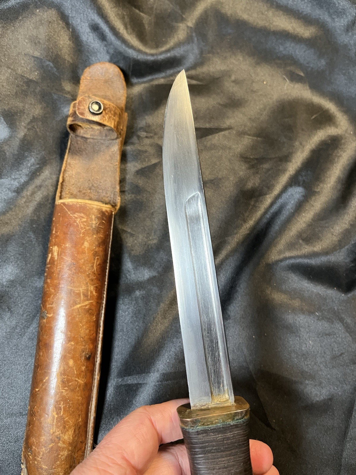 7” WWII THEATER KNIFE MADE FROM ARISAKA BAYONET