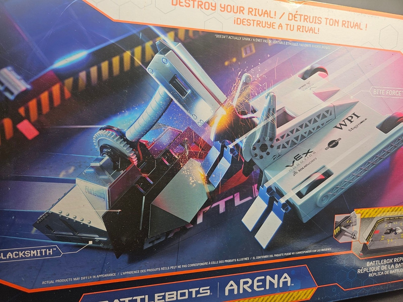 Hexbot BattleBots Arena Remote Control Battling Robots Set Blacksmith & Biteforc