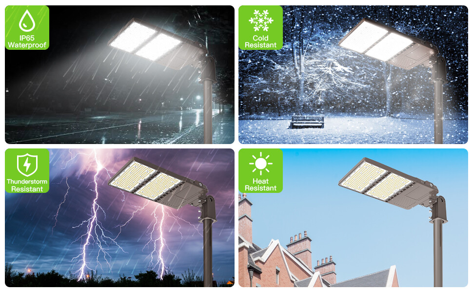 320 Watt LED Shoebox Light Outdoor Parking Lot Street Pole Fixture Dusk to Dawn