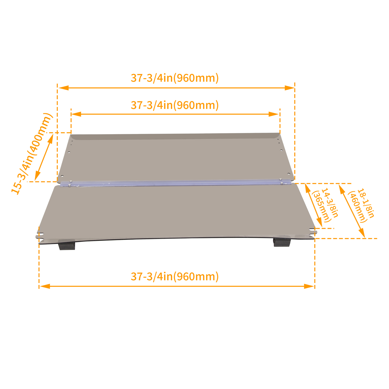 For Club Car Precedent 2004-Up Golf Cart Folding Tinted Windshield Windscreen