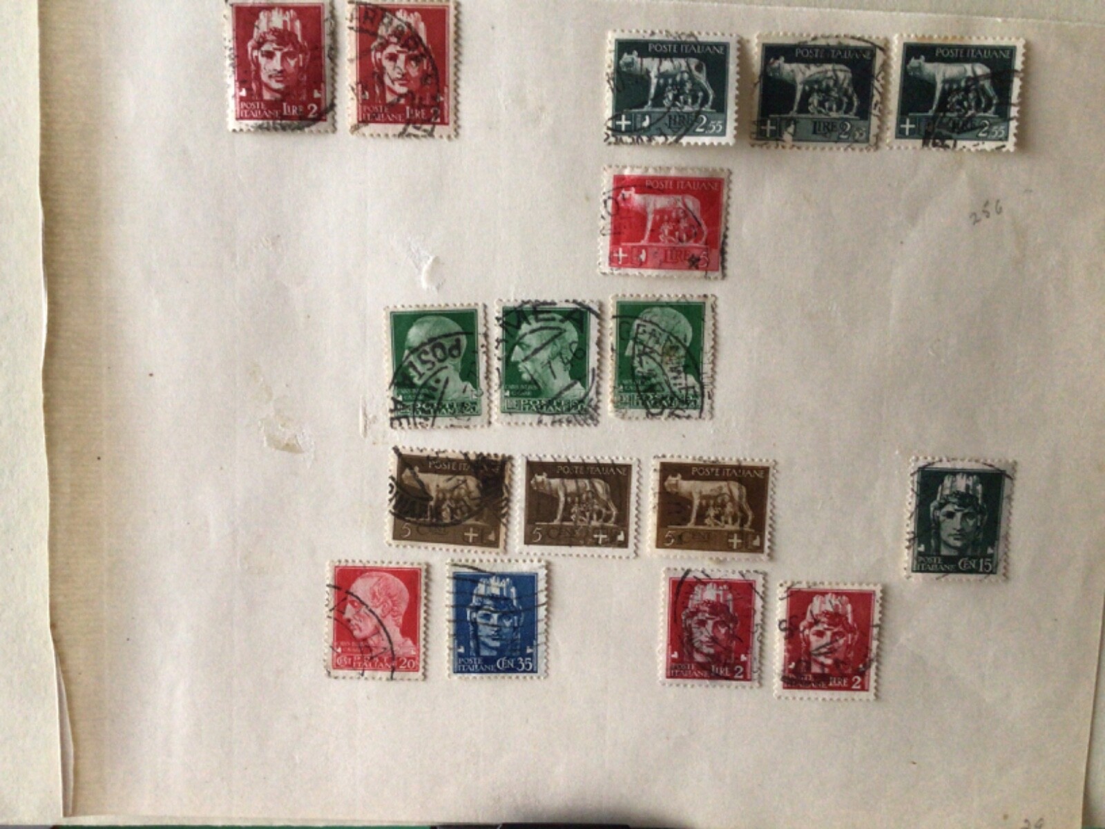 Italy 1929 used stamps on part pages A10240