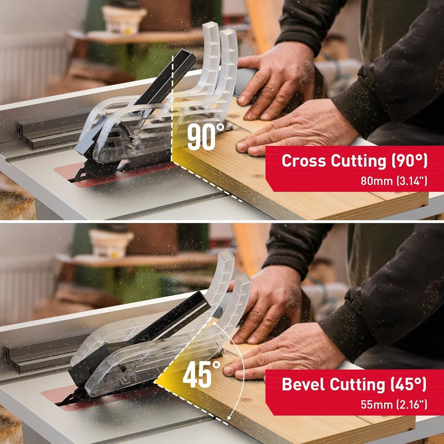 MarvTool 10" Table Saw 4600RPM Compact Table saw Multifunctional Benchtop Saw