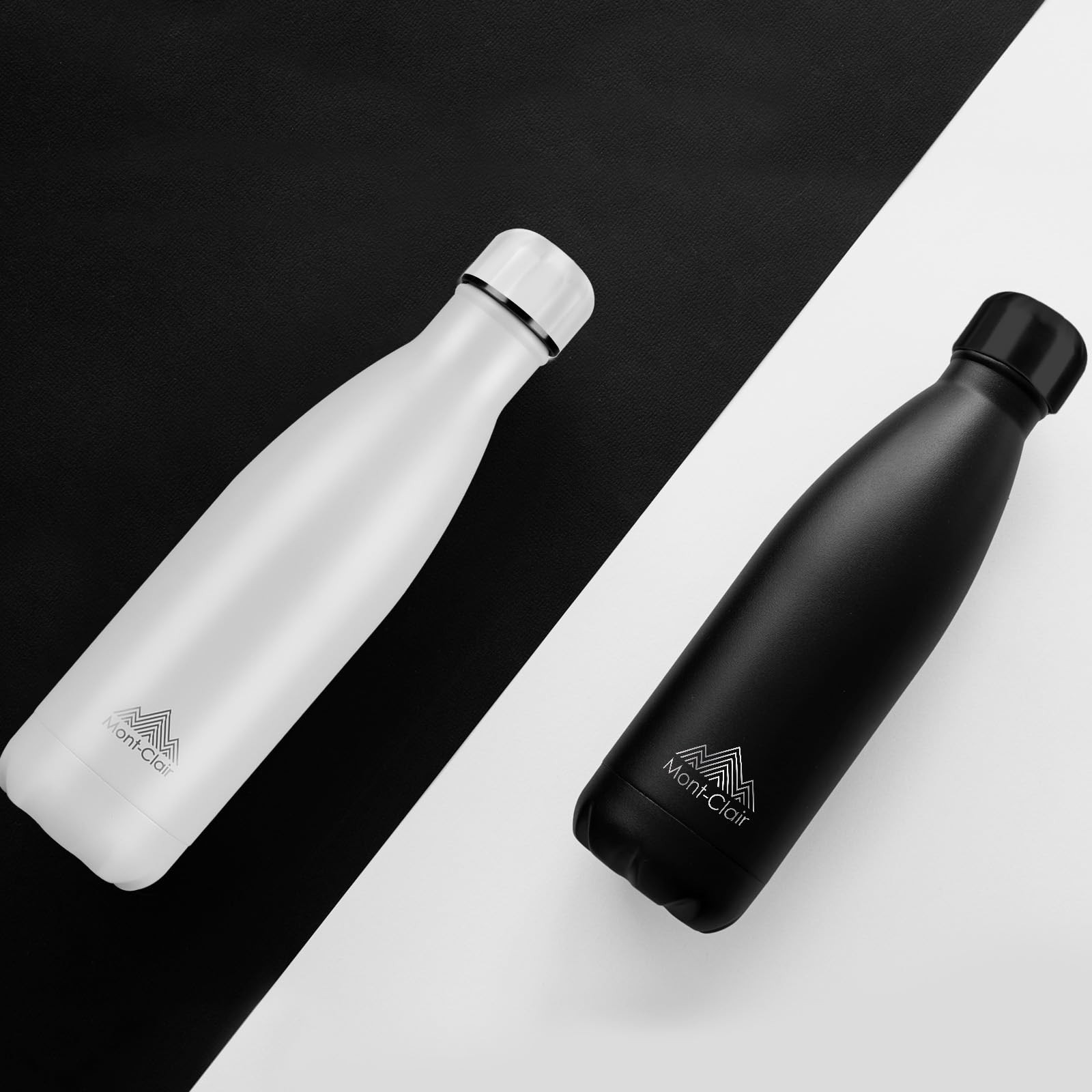 Mont-Clair l'O Stainless Steel Water Bottle, Vacuum insulated - BPA Free, 12h...