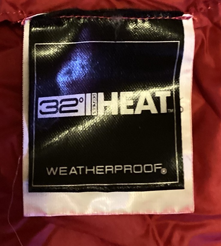 32 Degrees Heat Packable Down Blanket 50" x 63" Red Puffer Camping Travel