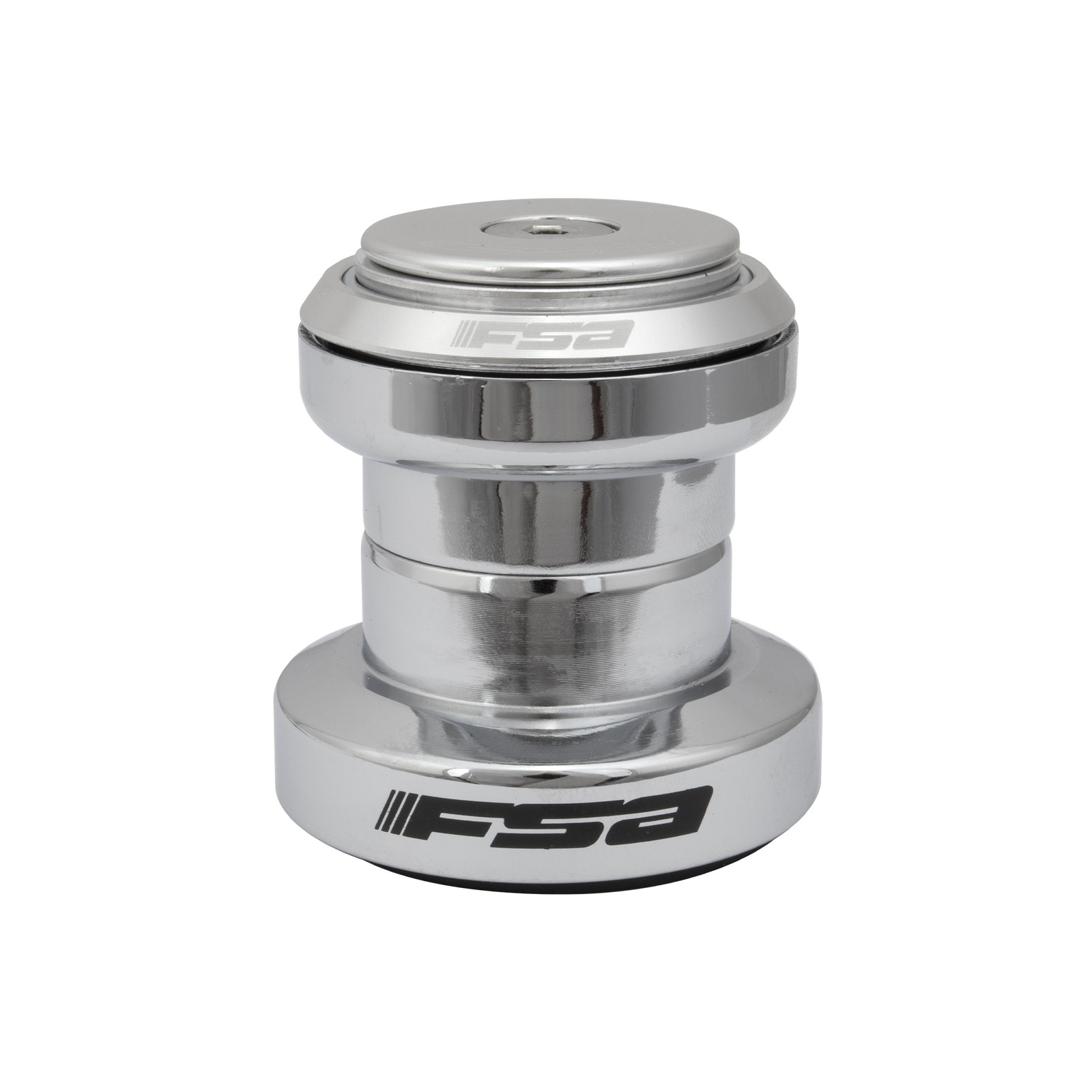 FSA The Pig Threadless Headset 1-1/8" EC34 Silver – Chromoly Cups, Silver