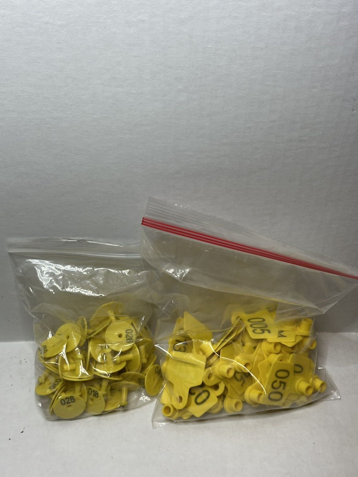 Livestock ID Ear Tags - #1-50 Yellow Cattle Tag