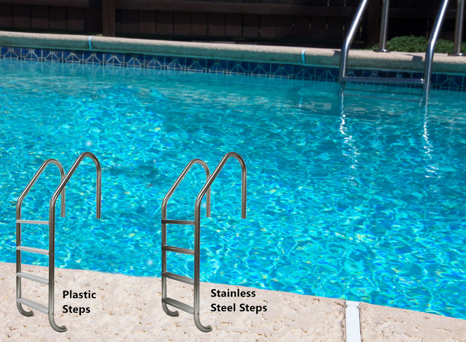 4-Step Economy Pool Ladder for Inground Swimming Pools