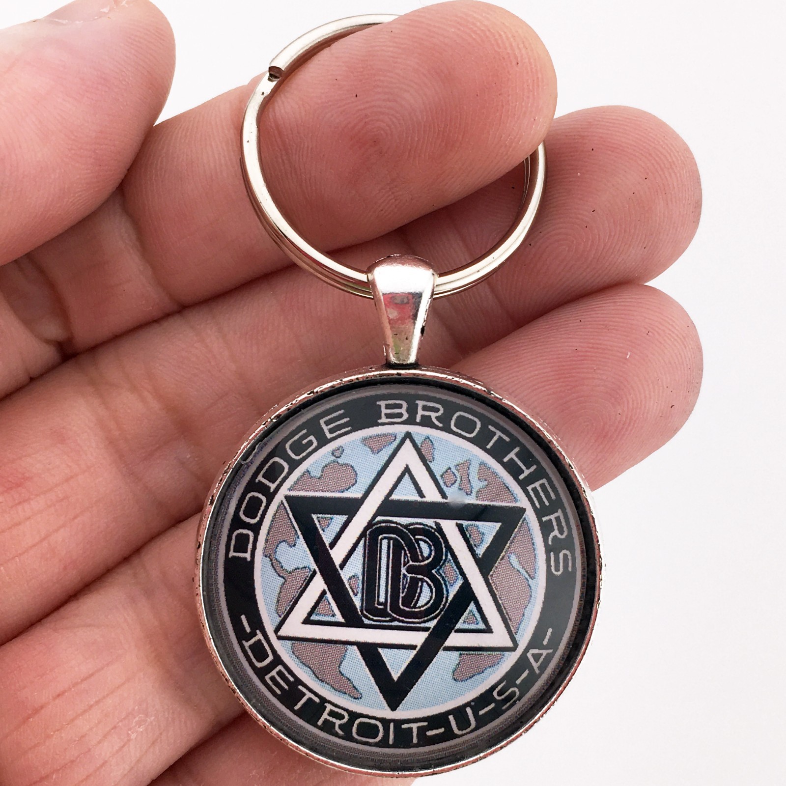 Antique Dodge Brothers Sign Vintage Detroit USA 1.2" Diameter Keychain