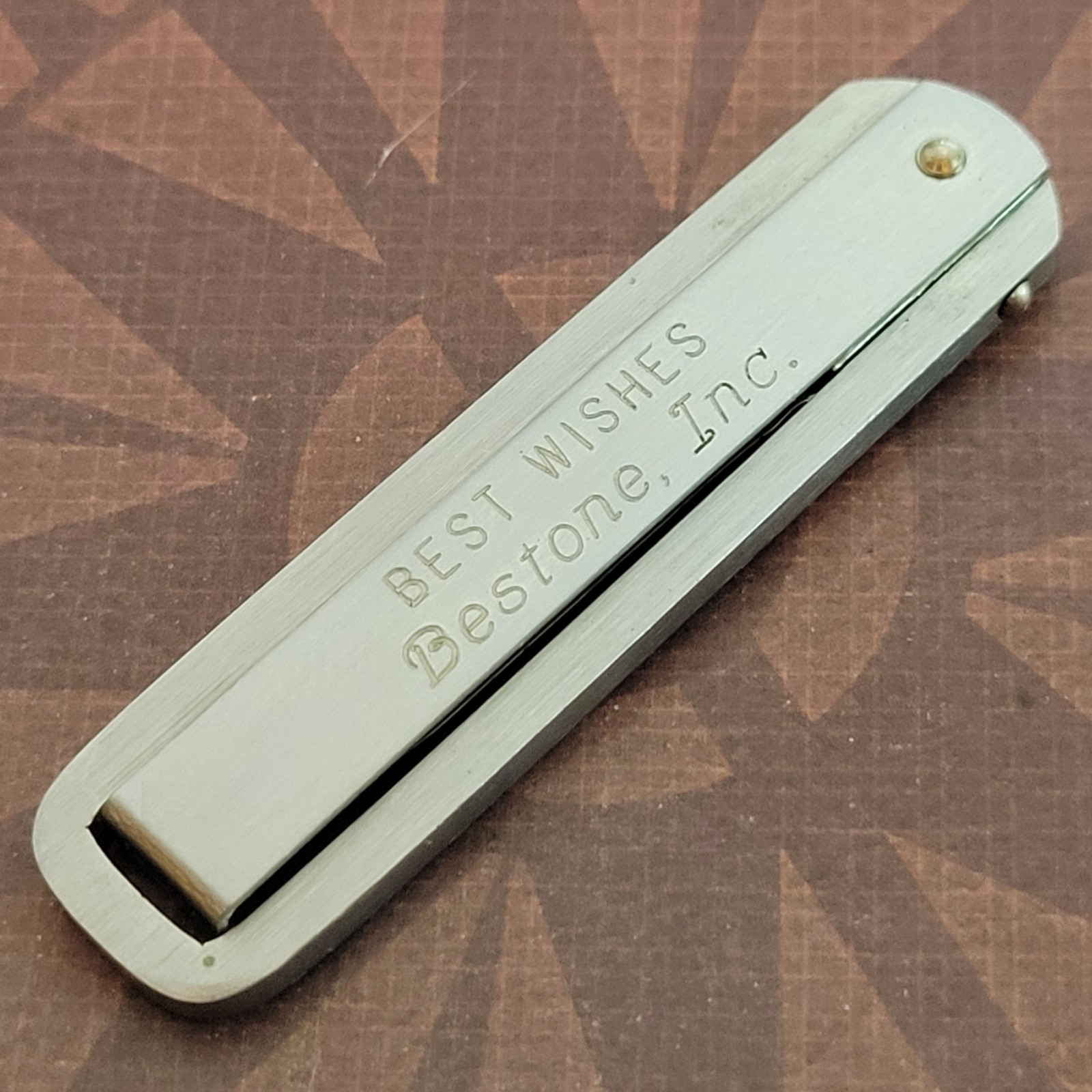 Funny Folder Tri Fold Swinger Knife Bestone, Inc Advertising Best Wishes