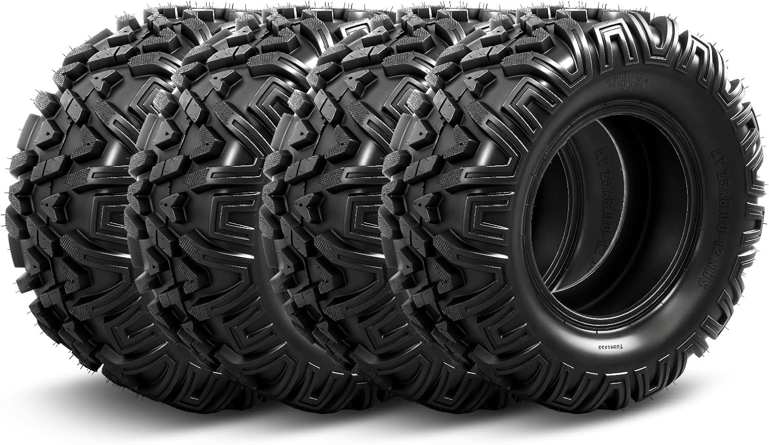 ATV/UTV Tires 25x8-12 Front & 25x10-12 Rear All-Terrain Mud Tires 6-Ply Set of 4