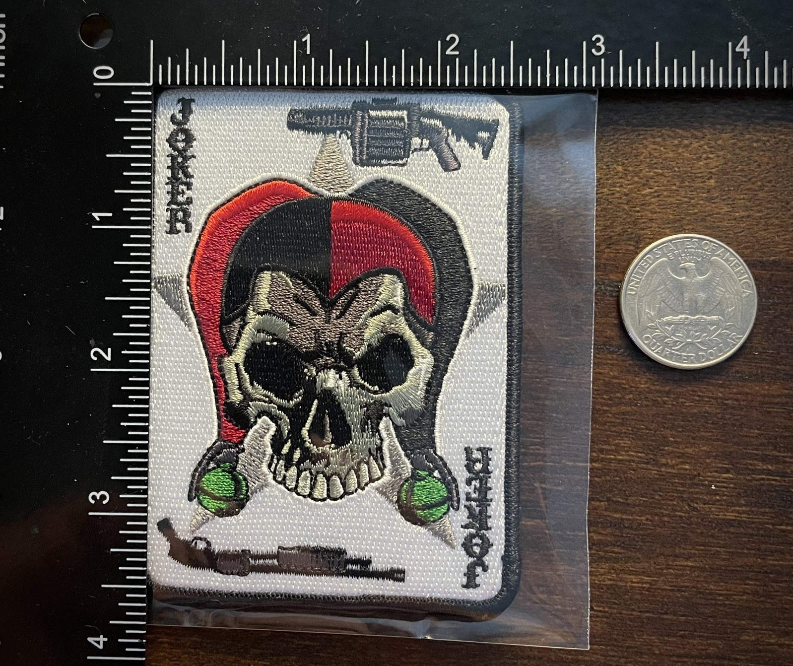The Joker Skull Tactical Morale Patch, Exclusive Morale Limited, Embroidered