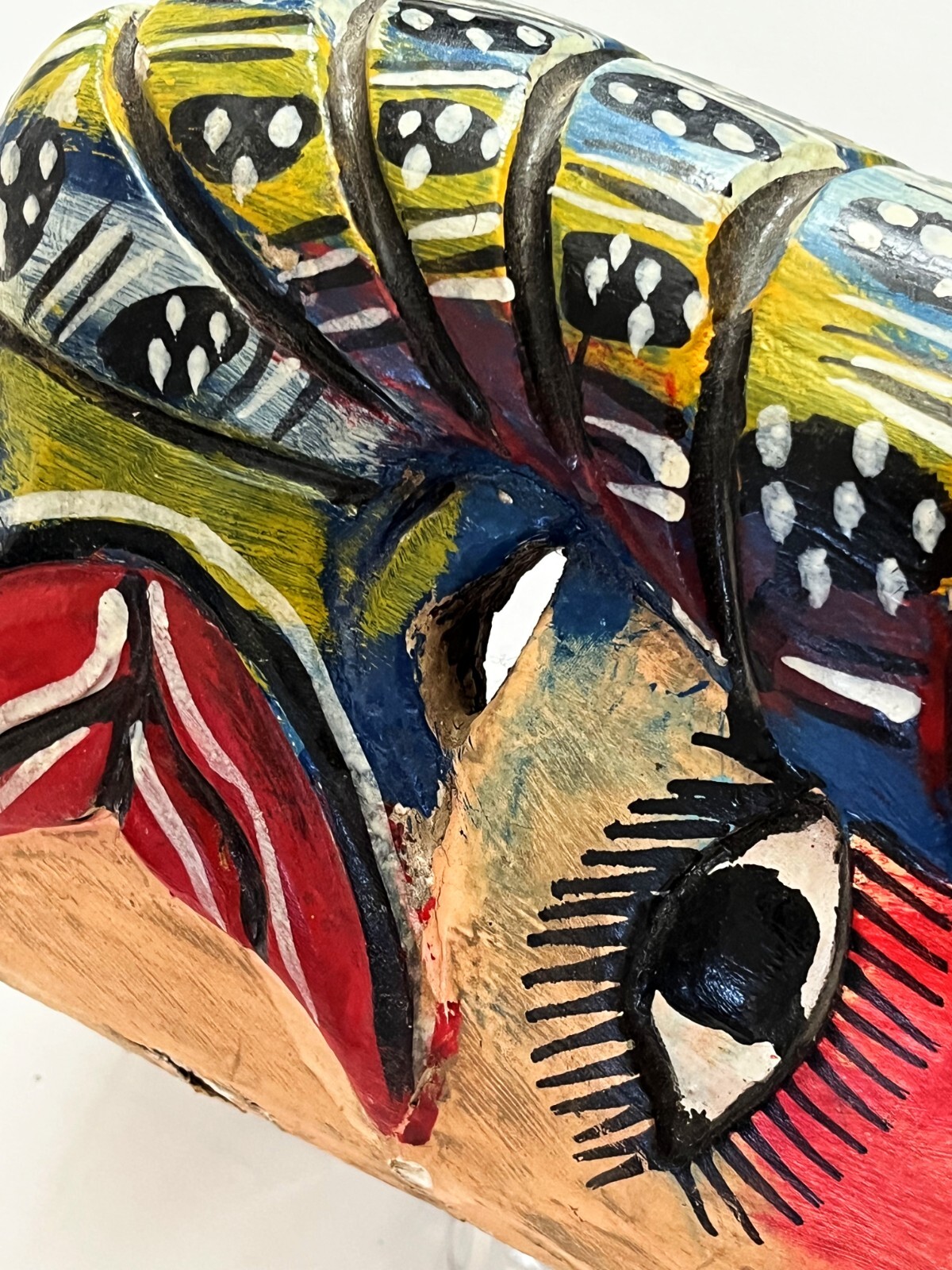 MEXICAN GUERRERO WOOD SHRIMP LOBSTER MASK DIA DE MUERTOS DAY OF DEAD CARNIVAL