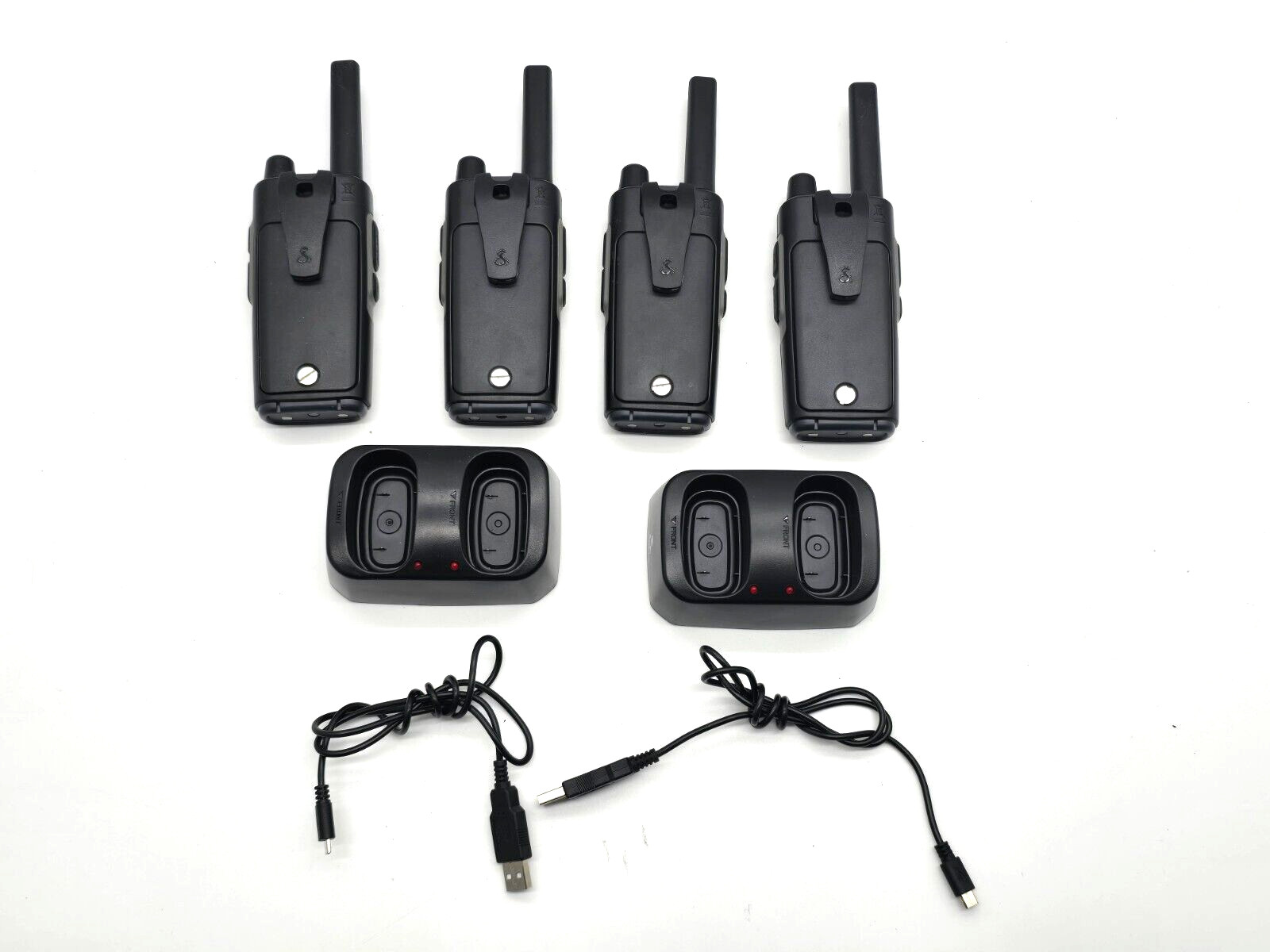 4x Gently used Cobra RX685 60 Channel Waterproof. Charged, tested, ready to use.