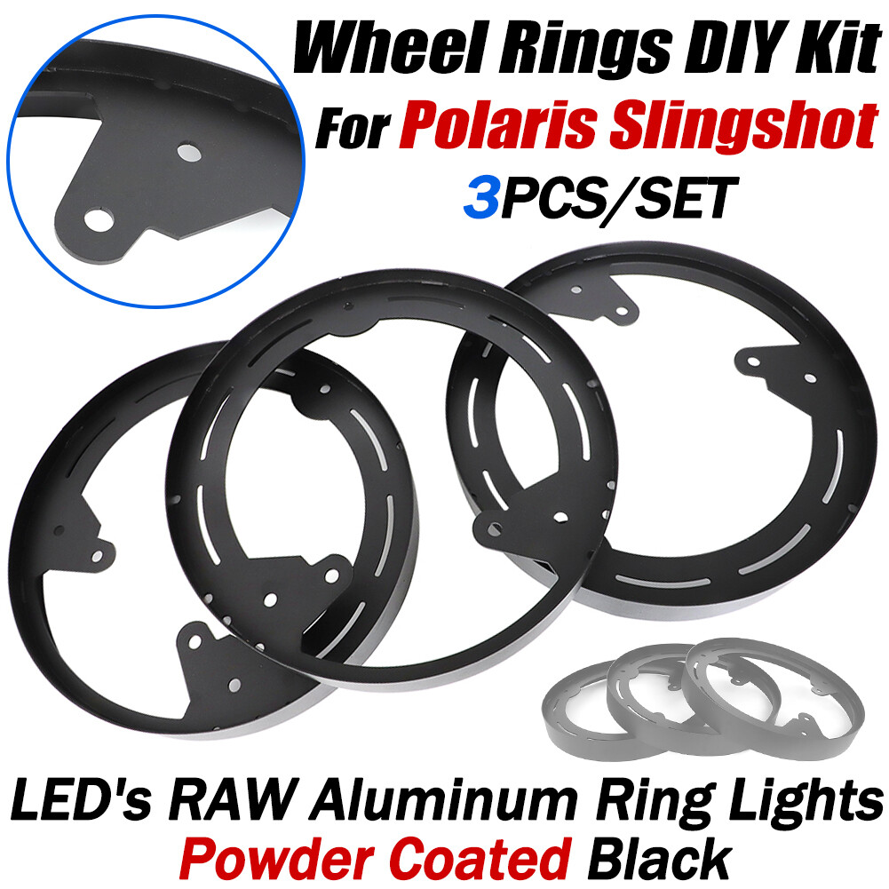 For POLARIS SLINGSHOT Wheel Rings DIY Kit LEDs Powdercoated Aluminum Ring Lights
