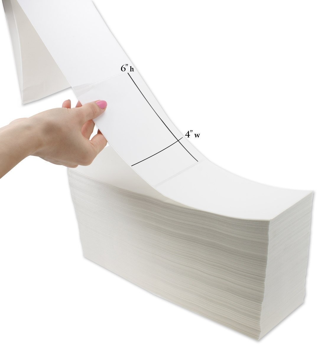 4000-20000 4x6 Fanfold Direct Thermal Shipping Labels Perforated Label For Zebra