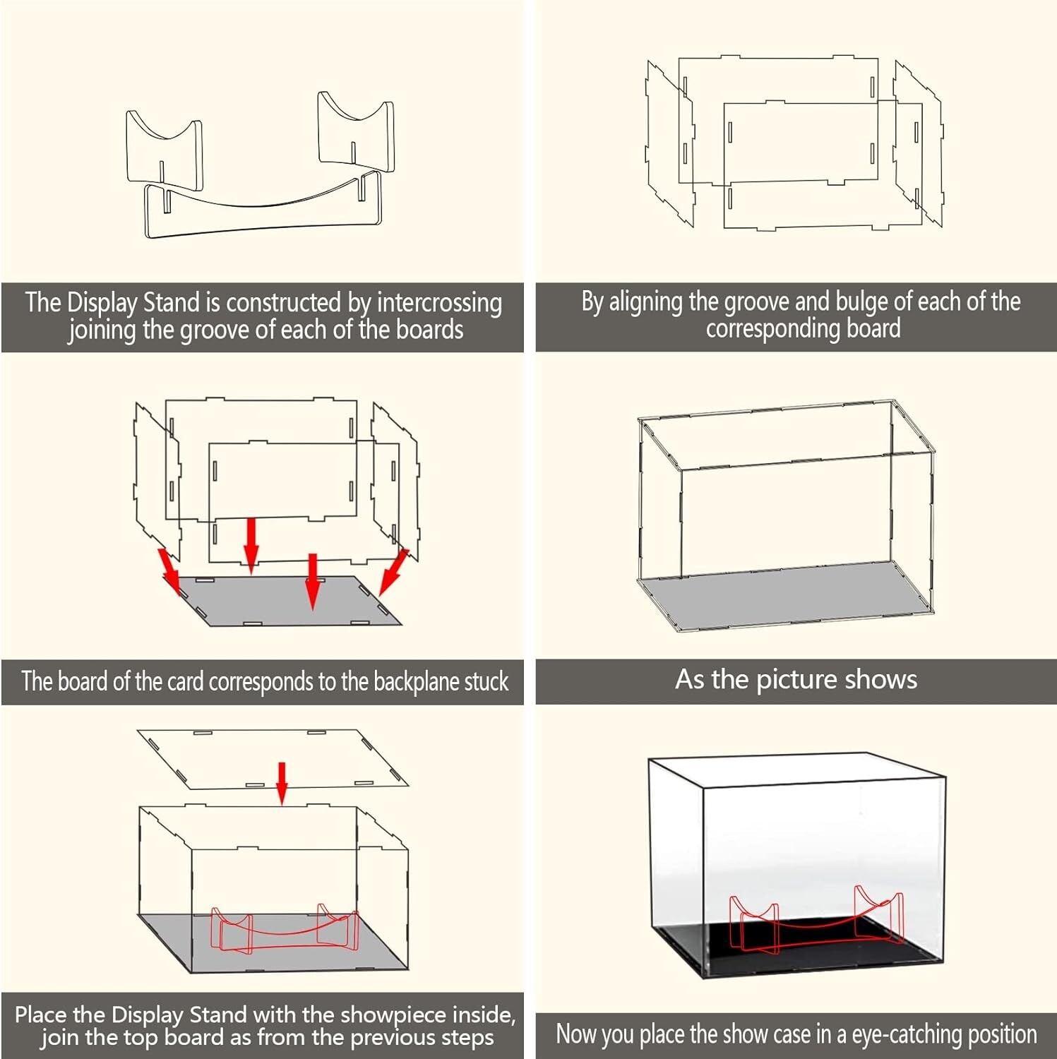 Clear Football Display Box Case with Steel Brackets Hanger Removable Inner Stand