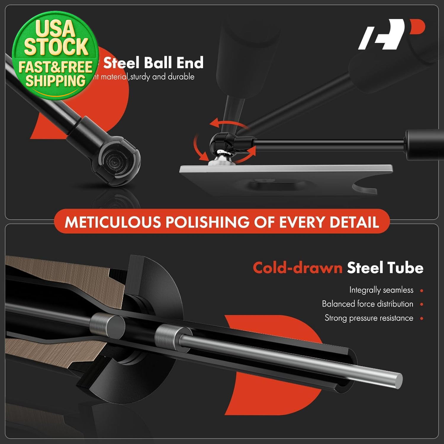 Tailgate Assist Shock Struts for Dodge Ram 1500 2500 3500 2009-2023 Lift