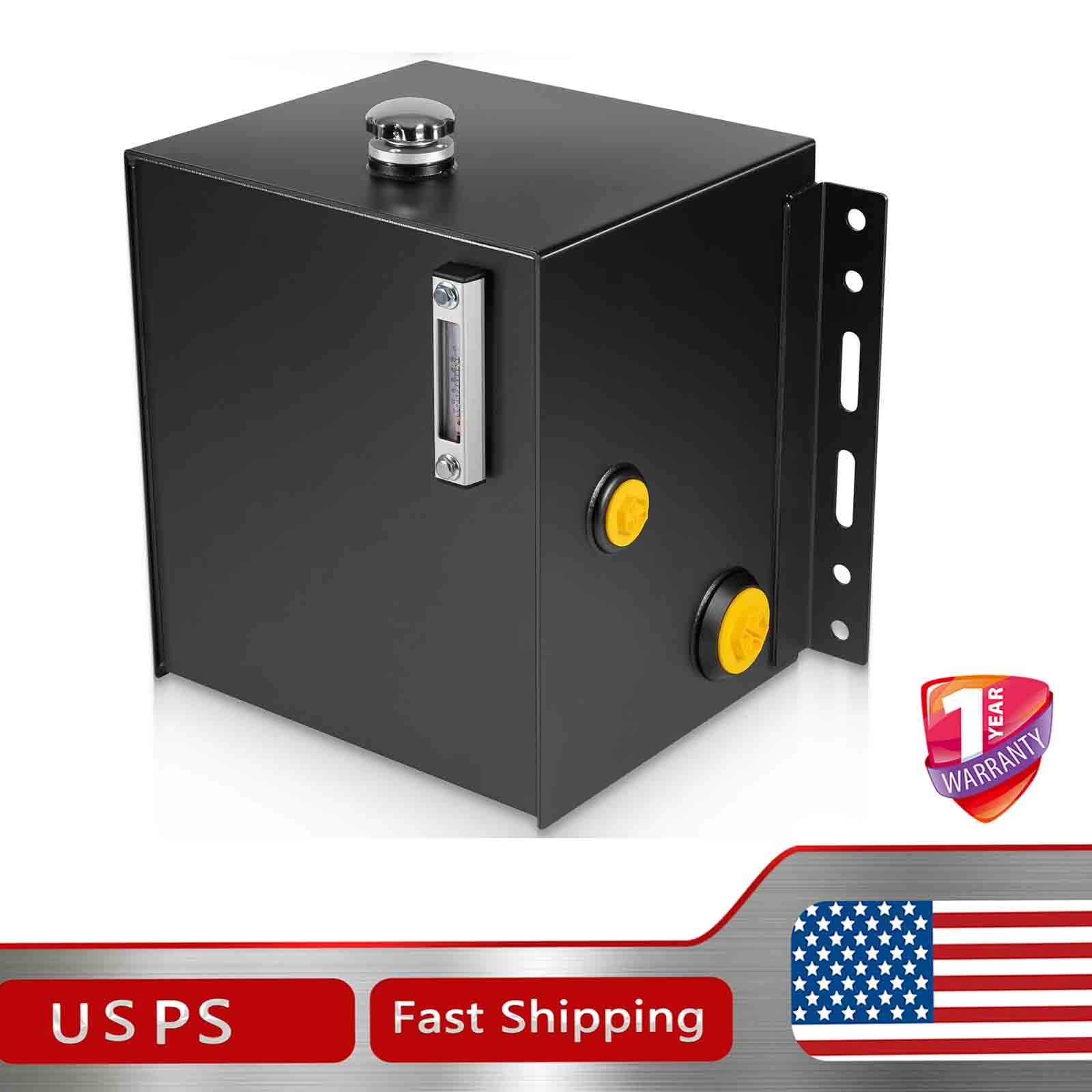 15-Gallon 14 Gauge Steel Hydraulic Fluid Reservoir Tank with Fill Cap Temp Gauge