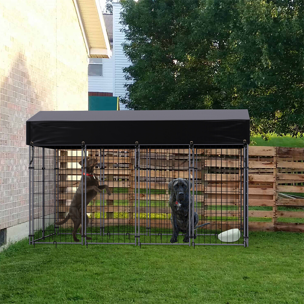 Heavy Duty Dog Kennel Pet Welded Metal Playpen Large Animal Cage Outdoor Indoor