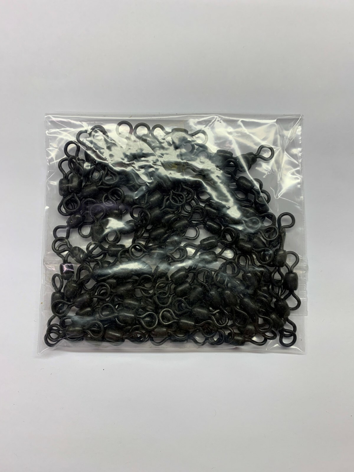 100 pcs. Rosco 802 Black Barrel Fishing Swivels Size#1  150 Lb.Test  Made in USA
