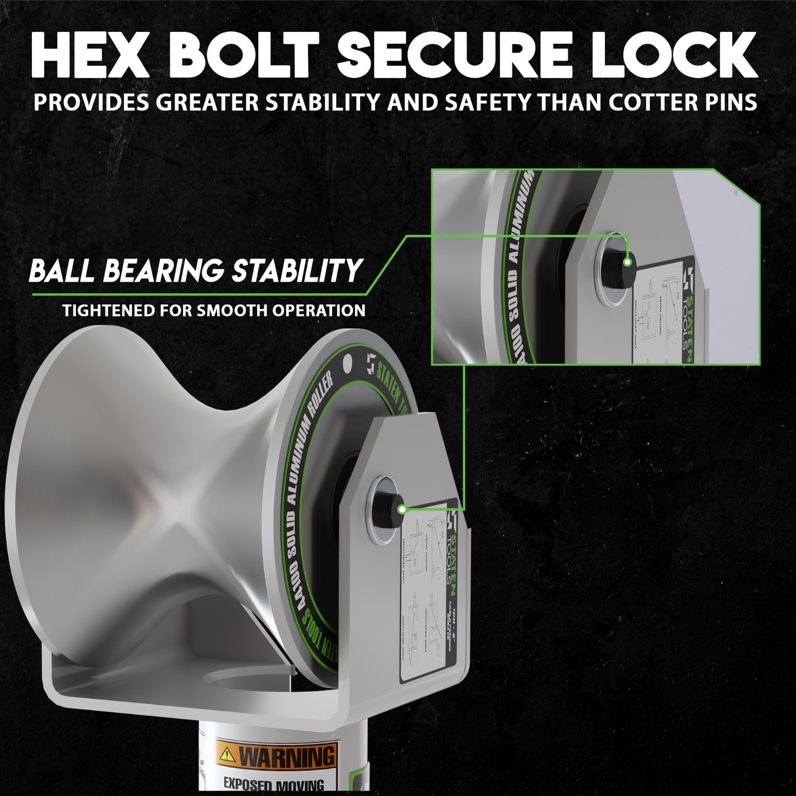 Staten Tools 441-3" Feeding Sheave For Greenlee Pullers 640,6801,6001