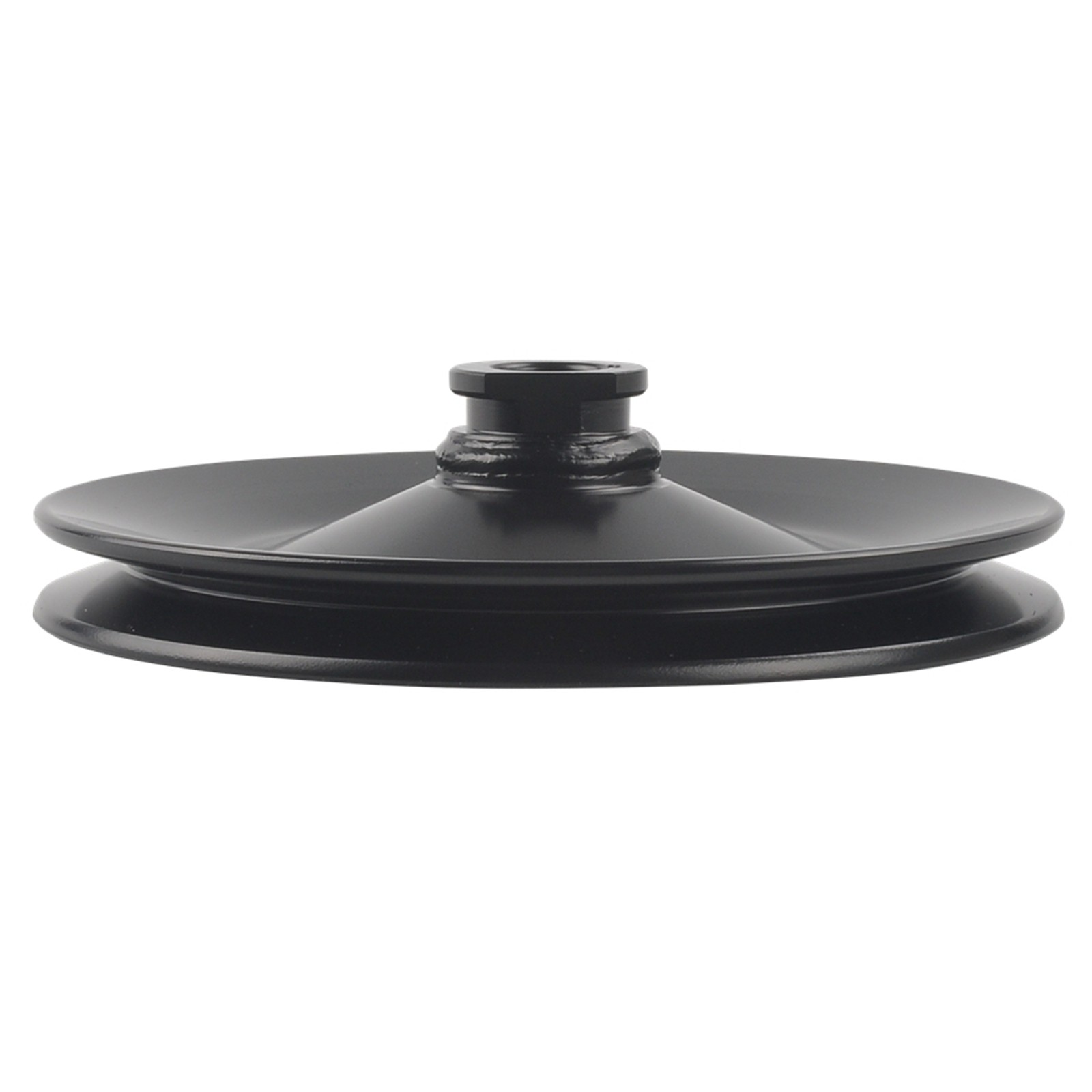 For Small Block Chevy SBC 350 Black Steel Long Water Pump Pulley & Bracket Kit