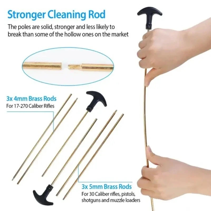 Gun Cleaning Kit Universal Rifle Pistol Shotgun Handgun Firearm with Case