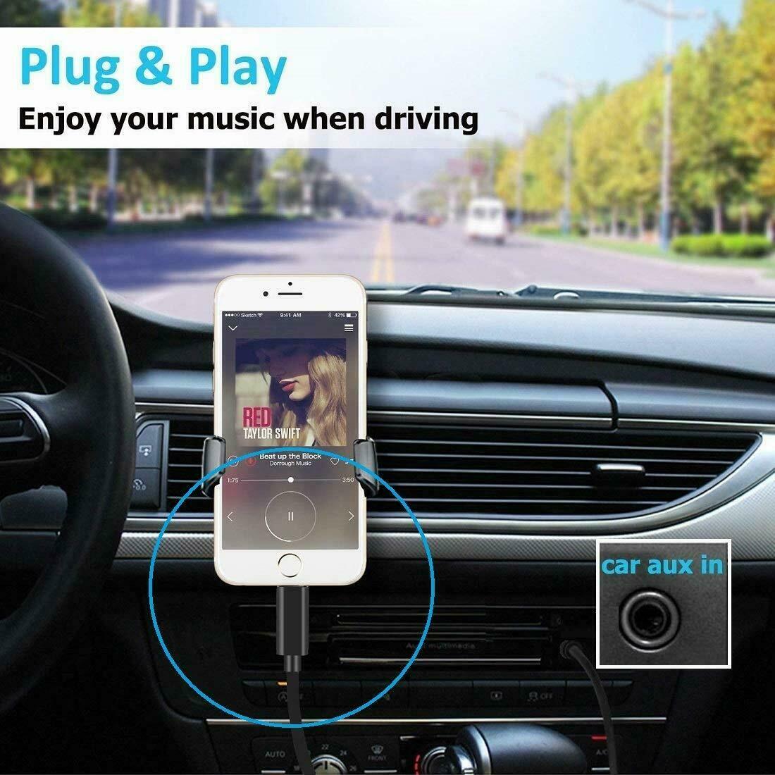 LOT iPhone 7 8 X XR 11 12 13 Pro Max 8 Pin to 3.5mm AUX Audio Car Adapter Cord