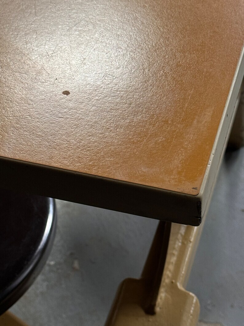 LOT Of Vintage Swing Out Seat Table, Industrial Dining Table, Table Base