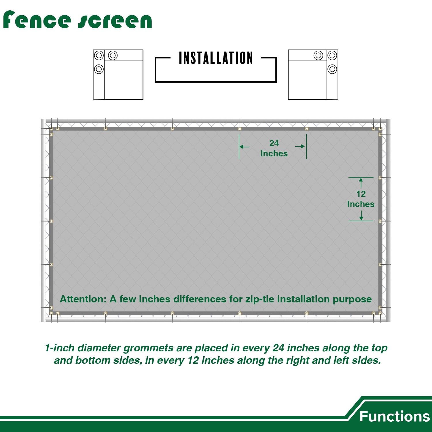 4' 5' 6' 8' Privacy Fence Screen Garden Yard Windscreen Mesh Shade Cover Green