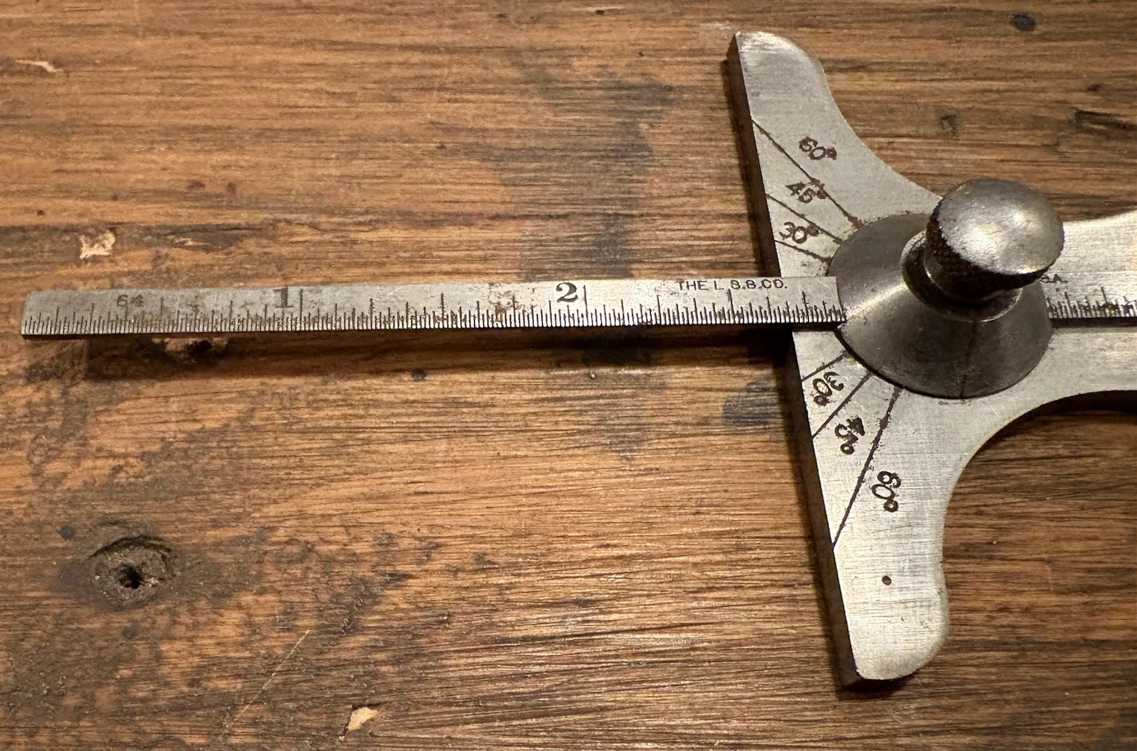 Starrett #236 Depth Angle Gauge Gage 6" Rule 0-60 Degrees Antique Machinist Tool