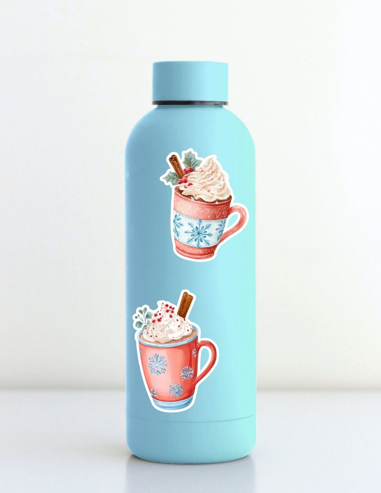 Winter Hot Chocolate Die Cut Vinyl Stickers Scrapbooking Laptop Waterbottle