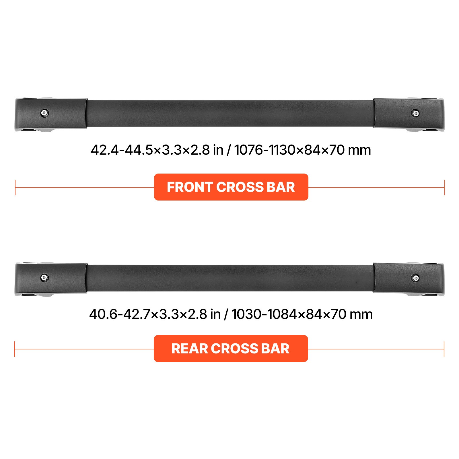 Roof Rack Cross Bars for Subaru Crosstrek 2018-2024 200lbs Aluminum