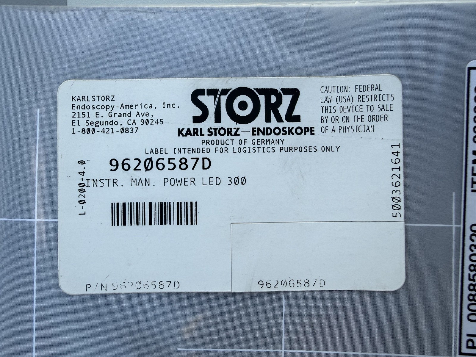 Karl Storz ~ TL300 ~ Cold Light Fountain Power LED 300 Light Source ~ TL 300