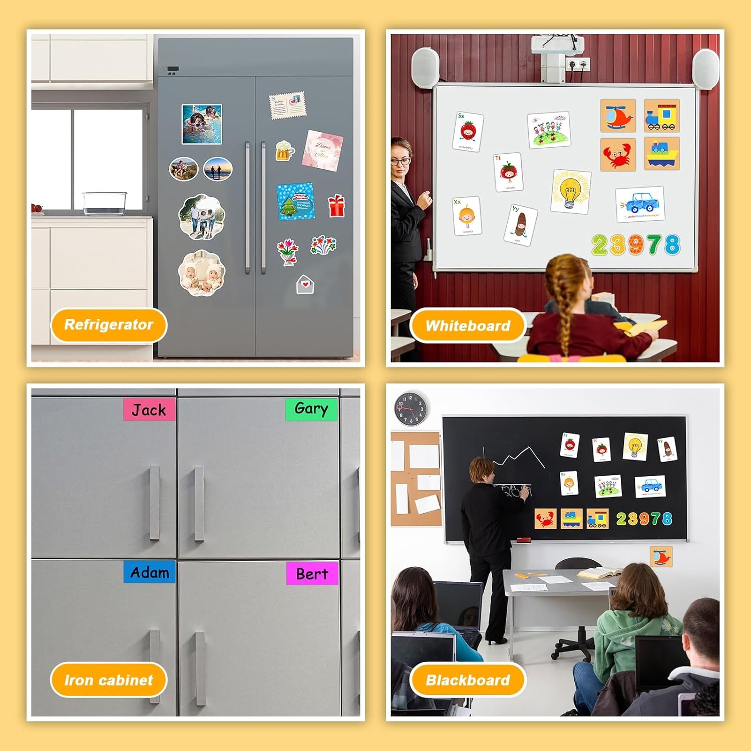 6X8 Inches Magnetic Sheet with Adhesive Backing,Magnet Paper Sheets for Classroo