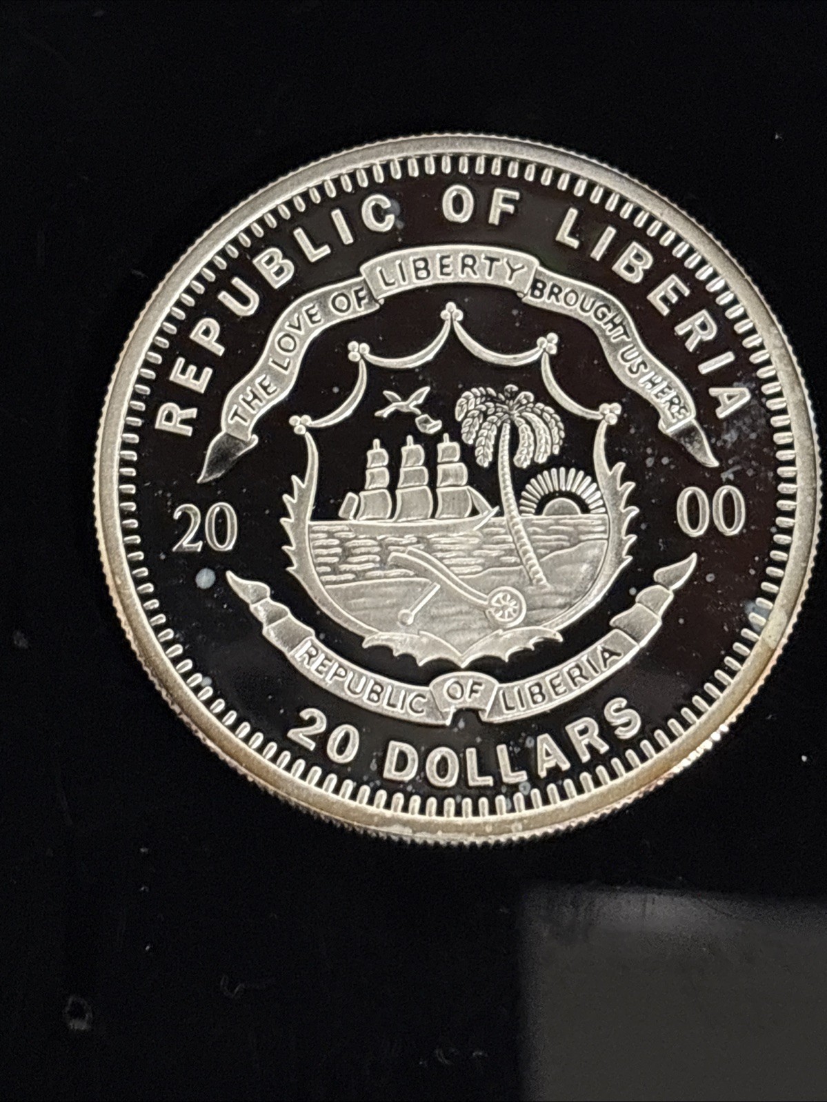 $20 Stonewall Jackson .999 Fine Silver Liberia Made In Germany 2000