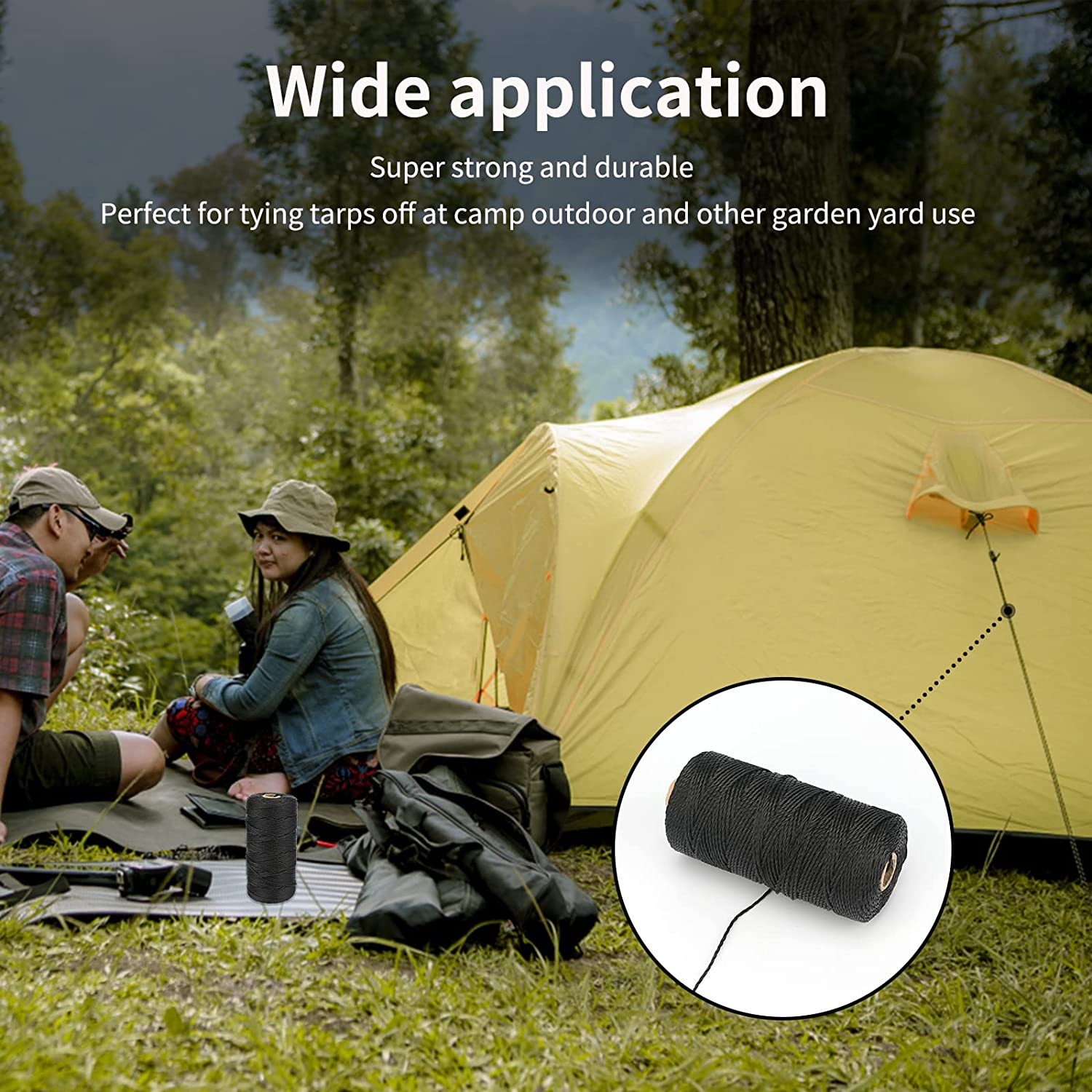 426 Feet Nylon Twine #36 Bank Line: 2mm. Strong, for Fishing, Camping, Netting.